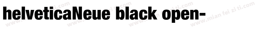 helveticaNeue black open字体转换